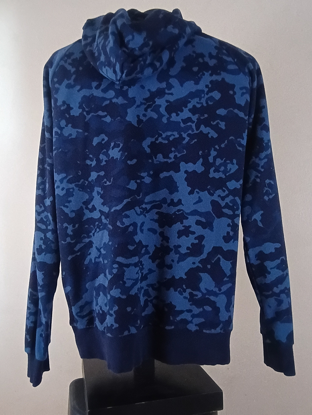 Under Armour Rival Fleece Camo Hoodie Men’s Large Blue Camouflage Sweatshirt - Picture 3 of 5